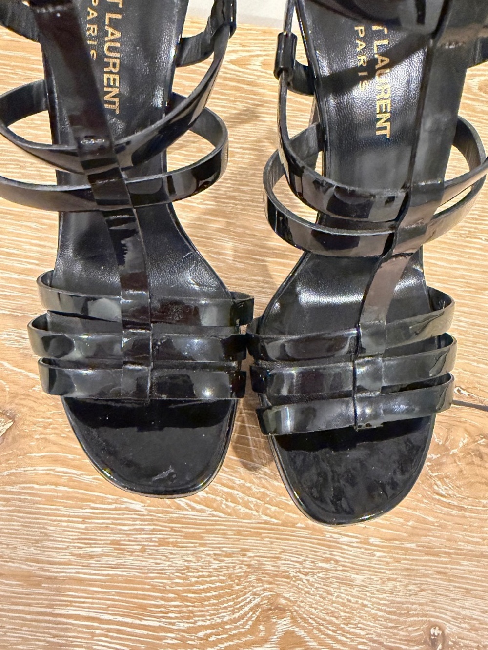 Saint Laurent Platform Black Patent Size 38 - Picture 13 of 13